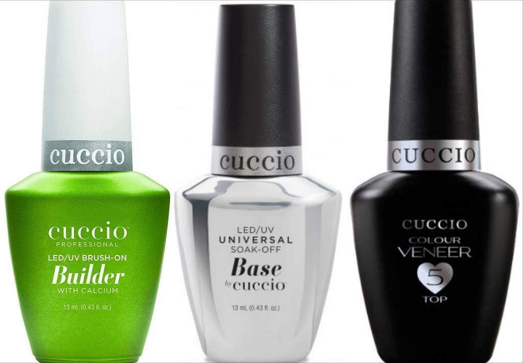 Cuccio COMBO- BUY LED/UV Brush-On Builder Gel + Universal Base GET FREE Veneer Top - Sanida Beauty