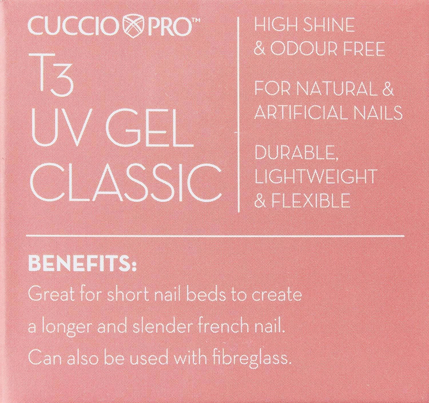 Cuccio Pro T3 UV Gel Clear for High Shine Natural and Artificial Nails 28g - Sanida Beauty
