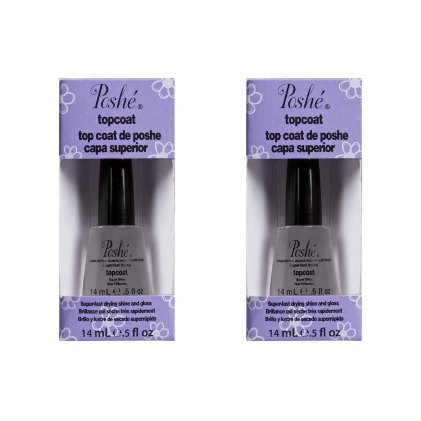 Poshe Topcoat 0.5oz Super Fast - 2 Pack - Sanida Beauty