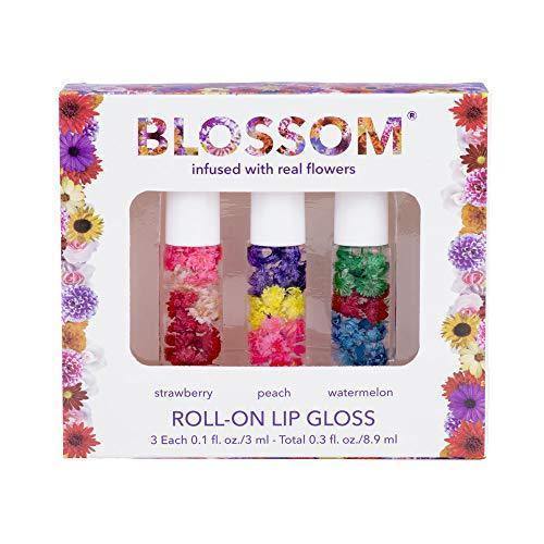 Blossom Roll-On LIP GLOSS Set of 3-0.3oz/8.9ml/each - Sanida Beauty