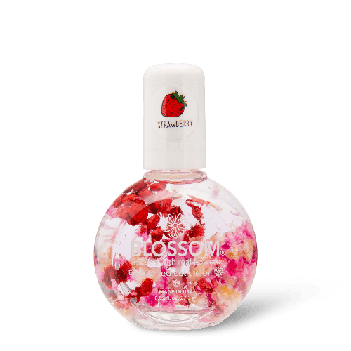 Blue Cross Blossom – Cuticle Oil with Real Flowers 0.92 oz - Strawberry - Sanida Beauty