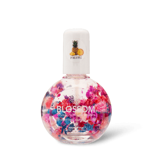 Blue Cross Blossom – Cuticle Oil with Real Flowers 1fl.oz - Pineapple - Sanida Beauty