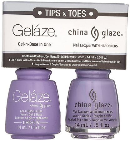 China Glaze Gelaze Tips and Toes Nail Polish, Tart-Y for the Party, 2 Count - Sanida Beauty
