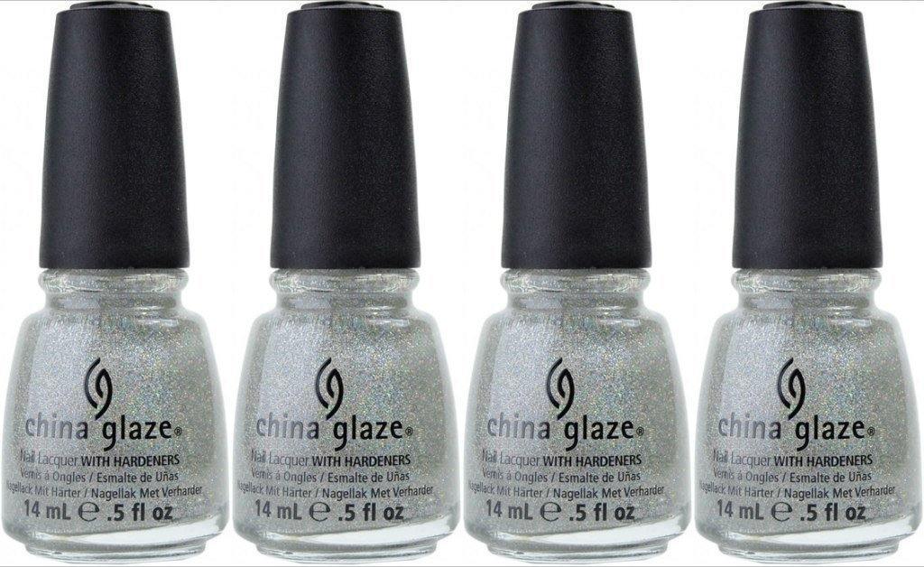 China Glaze Nail Laquer with Hardeners Fairy Dust (Quantity of 4) - Sanida Beauty