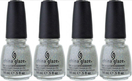 China Glaze Nail Laquer with Hardeners Fairy Dust (Quantity of 4) - Sanida Beauty