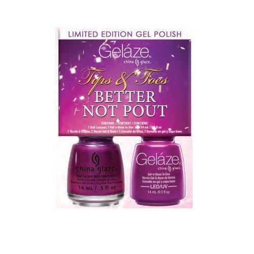 China Glaze Tips and Toes Nail Polish, Better Not Pout, 2 Count - Sanida Beauty