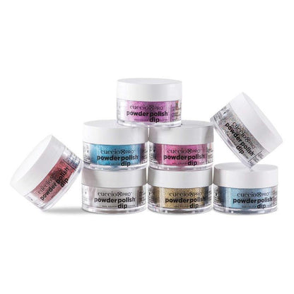 Cuccio Dipping Powder Collection - She Shimmers - All 8 Colors x 0.5oz - Sanida Beauty