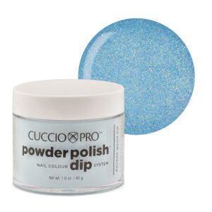 Cuccio Powder Dip 2oz - Baby Blue Glitter - Sanida Beauty
