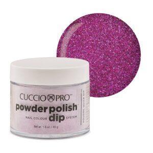 Cuccio Powder Dip 2oz - Fuchsia Pink Glitter - Sanida Beauty