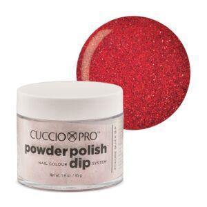 Cuccio Powder Dip 2oz - Ruby Red Glitter - Sanida Beauty