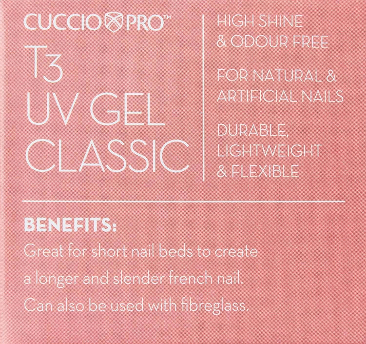 Cuccio Pro T3 UV Gel Clear for High Shine Natural and Artificial Nails 28g - Sanida Beauty