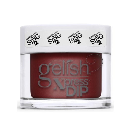 Gelish Xpress Dipping Powder - Red Shore City Rouge 1.5oz - Sanida Beauty