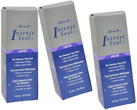 IBD INTENSE SEAL LED/UV Gel Shine Top Coat Acrylics - Pack of 3 - Sanida Beauty