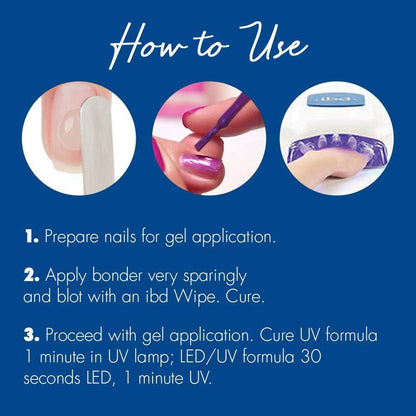 IBD UV Bonder for Excellent Adhesion, Great for Nail Gels and Acrylic Nails 0.5 oz - Sanida Beauty