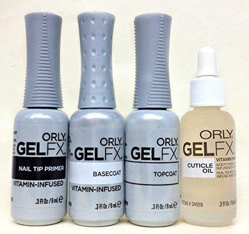 Orly Gel FX Essentials - Top Coat, Base Coat, Primer & Cuticle Oil - 9ml Each - Sanida Beauty