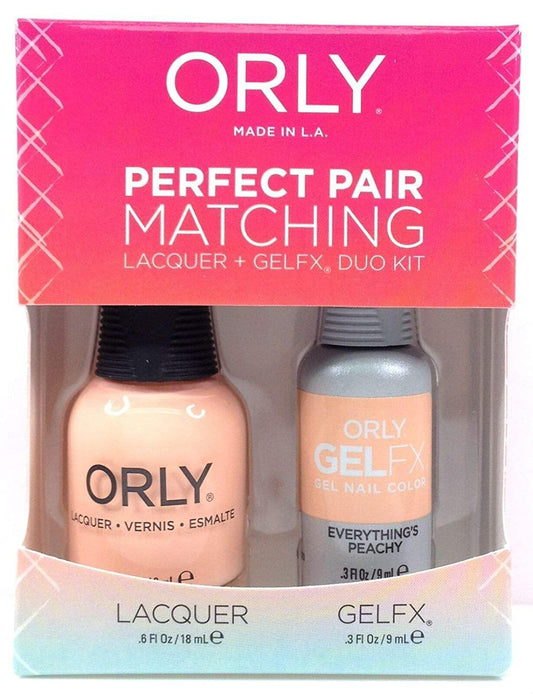 ORLY Matching Lacquer Plus Gel FX Polish, Everything's Peachy, 0.6/0.3 oz. - Sanida Beauty